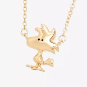Peanuts Woodstock Dainty Chain Necklace Gold-toned
